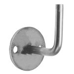 Croso leuninghouder voor muurmontage van onbehandeld staal - Schijf 70 mm en schroefgaten 11 mm
