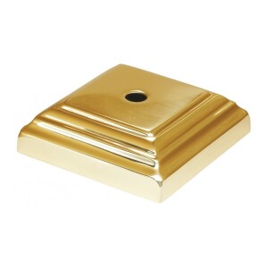 Grande Forge Abdeckrosette vergoldet 85 x 85mm Loch Ø10mm