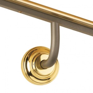 Grande Forge Wandgeländerhalterung Ø75mm – Rosette Messing