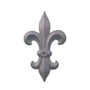 Grande Forge verzinktes Schmiedeeisen Zierornament – 115 × 190 mm