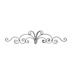 Grande Forge sierornament 1275×270 mm / 16×8 mm set voor dubbele poort
