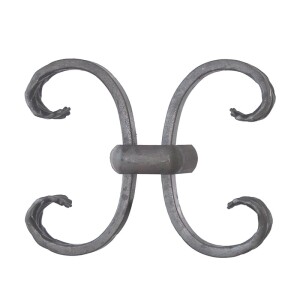 Grande Forge Schmiedeeisen Zierornament – 135 × 110 mm – 14 × 6 mm