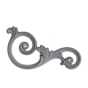 Grande Forge Schmiedeeisen Zierornament – 235 × 130 mm – Links