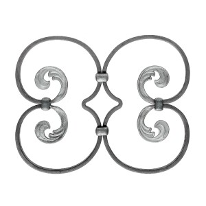 Grande Forge Schmiedeeisen Zierornament – 290 × 361 mm – 16 × 8 mm