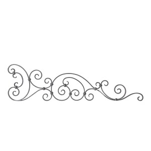 Grande Forge Schmiedeeisen Zierornament – 300 × 1100 mm – 20 × 6 mm