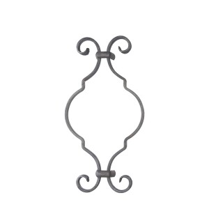 Grande Forge Schmiedeeisen Zierornament – 370 × 185 mm – 12 × 6 mm