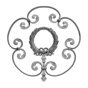 Grande Forge Schmiedeeisen Zierornament – 530 × 545 mm – 16 × 8 mm