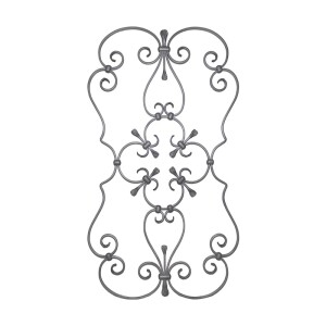 Grande Forge Schmiedeeisen Zierornament – 875 × 486 mm – 12 × 6 mm