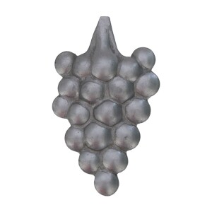Grande Forge Schmiedeeisen Zierornament mit Weintraubenmotiv – 70 × 40 mm
