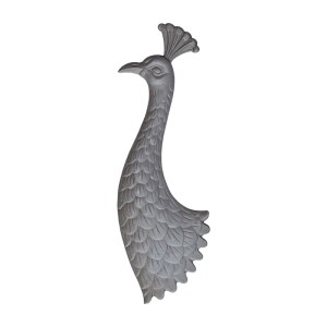 Grande Forge Schmiedeeisen Zierornament – Pfau – 125 × 380 mm