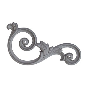 Grande Forge verzinktes Schmiedeeisen Zierornament – 235 × 130 mm – Links