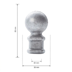 Hekpunt 30x60 mm - Voet 24 mm maatvoering