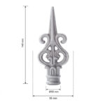 Hekpunt 55x140 mm - Ø30 mm