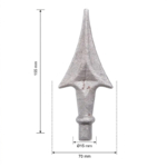 Hekpunt 70x155 mm - Ø15 mm