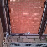 Hydraulische deurdranger FP4Z - poortdranger gechormateerd slag 150 mm Antraciet op poort gemonteerd