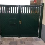 Hydraulische deurdranger FP4Z - poortdranger gechormateerd slag 150 mm Antraciet op poort gemonteerd