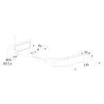 Locinox 3006G-4060 klinkstel - Polyamide - Krukstift 66,5 mm - RAL 9005