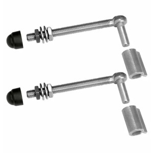 Locinox GAM12 Gartentor-Scharniere – M12 – Länge 130mm – Set (2 stück)
