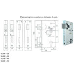Maatvoering Bever SL40B binnenwerk voor poortslot SL40