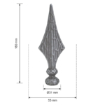 Grande Forge hekpunt 55×180 mm – Ø31 mm