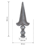 Grande Forge hekpunt 60×160 mm – Ø24 mm