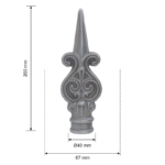Grande Forge hekpunt 67×200 mm – Ø40 mm
