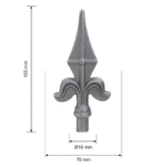 Grande Forge hekpunt 70×155 mm – Ø16 mm