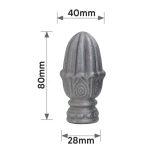 Maatvoering Grande Forge paalkop dennenappel LA111