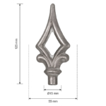 Hekpunt 55×125 mm – Ø15 mm