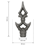 Hekpunt 60x140 mm - Ø23 mm