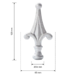 Hekpunt 65×128 mm – Ø24 mm
