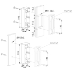 Maatvoering Locinox O-SET opvangbak voor SSKZ slotvanger