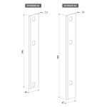 Maatvoering Locinox tussenplaat aluminium - Voor Modulec slotvanger