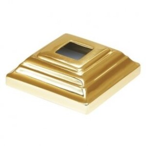 Grande Forge Abdeckrosette vergoldet 60 x 60mm Loch 14mm