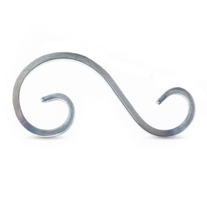 Schmiedeeisen S-Schnörkel 150 x 70 x 40 mm / Flachstahl 20 x 6 mm