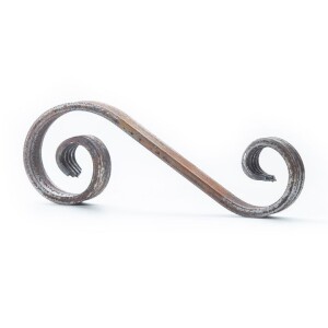 Schmiedeeisen S-Schnörkel 190 x 75 x 40 mm / Flachstahl 12 x 6 mm