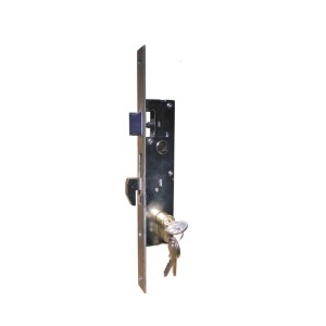 Einsteckschloss für Profilrohr 40 x 40mm – Edelstahl Vorderseite – 25/85/8 – DM25