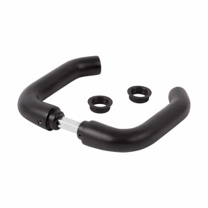 Locinox Drückergarnitur – Schwarz eloxiert aluminium – 120mm Stützbolzen