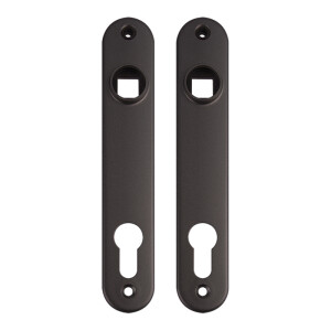 Locinox Aluminium Türschilder – Für Einsteckschlösser – RAL 9005 – Set (2 stück)