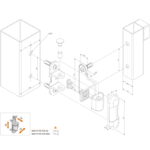 Maatvoering Locinox 3DM regelbaar scharnier