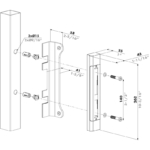 Maatvoering Locinox SFKO opbouwslotvanger
