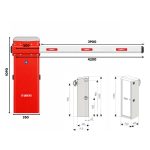 Fadini BAYT 980 slagboom – Hydraulisch – 4 sec – 4,2 meter – Staal gelakt of RVS 98020
