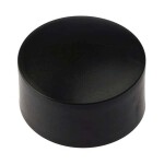 Paaldop rond – Kunststof – Zwart