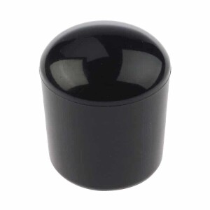 Pfostenkappe Rund – Mit Kugel – Kunststoff – Schwarz – 60 mm