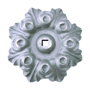 Grande Forge einseitig profiliertes Aluminium-Ornament – 95 × 95 mm