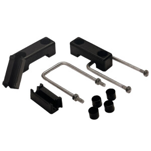 Del Ponti Edelstahlhalter Mit Abstandshalter Und Kunststoffhalter – Schwarz