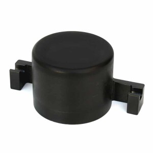 Del Ponti Einschlagkappe mit seitlichen Lamellen – Ø60 mm – Schwarz