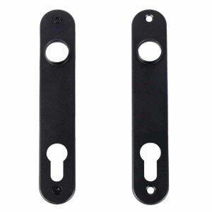 Locinox 3025-HYB-ALU Abdeckplatten für Einsteckschlösser – Aluminium – Schwarz oder Silber – Set (2 Stück)