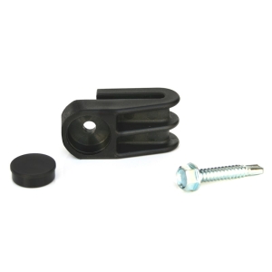 Del Ponti Universele Schalttafelklemme halb set -Inkl. Klemme, Schraube und Kappe- Schwarz