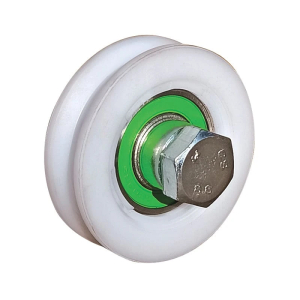 Nylon-Laufrolle für Schiebetore mit Rundnut – Ø20 mm – 100 mm – Einfach kugelgelagert